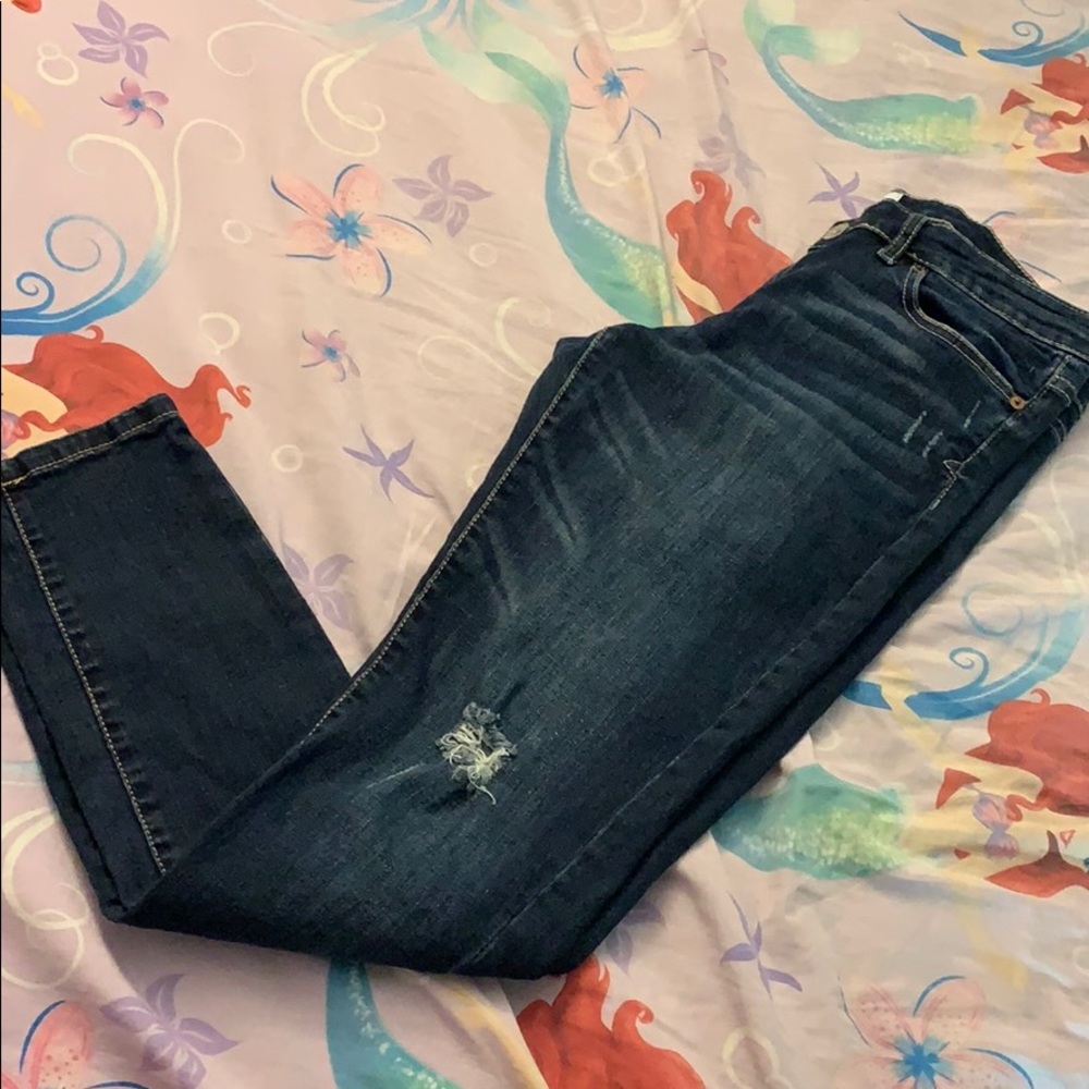 Dark blue jeans